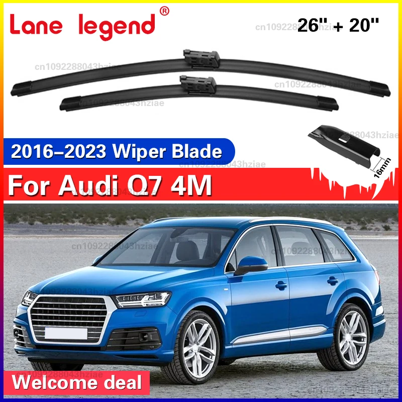 Für Audi Q7 4M 2016-2023 2017 2018 2019 2020 Wischer Front Wischer Klingen Windschutzscheibe Windschutz Fenster Pinsel 26 "+ 20"