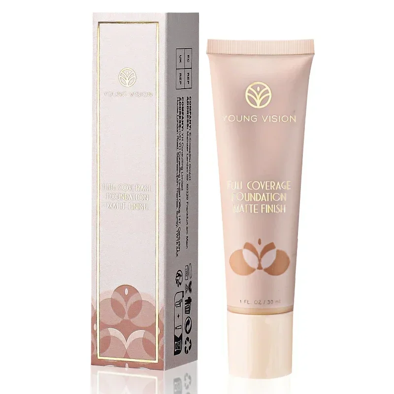 6-kleuren Vlekkeloze Concealer, Onzichtbare Vloeibare Foundation Cover Vlekken Acne Marks Donkere Kringen Hydraterende Foundation Gezichtsmake-up