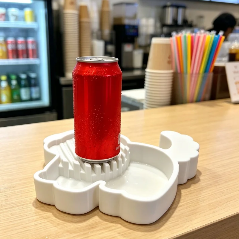 Waterproof Puppy-Themed Drink Coaster Tray, Designed to Catch Drips and Condensation, Stylish Desktop Tray for Placing Iced Lattes, Sparkling Water, and Everyday Small Items