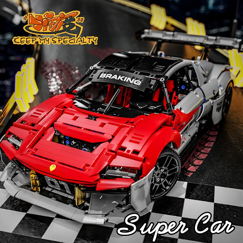 RC Sports Car Mission R Blocos de Construção para Crianças, Alta Tecnologia, Tijolos Técnicos, Modelo de Brinquedos, Presente de Natal, Novo, 2459Pcs