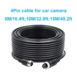5M/10M/15M/20M 4 Pin Aviation Extension Video Cable for Bus Turck Van Lorry RV Monitor CCTV DVR TV backup Camera Connection