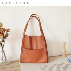 2023 nuova borsa da donna borse a tracolla di lusso femminili Lady Soft 100% borsa a secchiello Tote in vera pelle di vacchetta con Design di nicchia