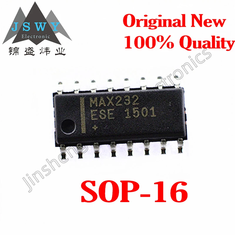 

(5/20PCS) MAX232ESE SOP-16 MAX232 TTL level and RS-232 level conversion chip New original spot Electronic
