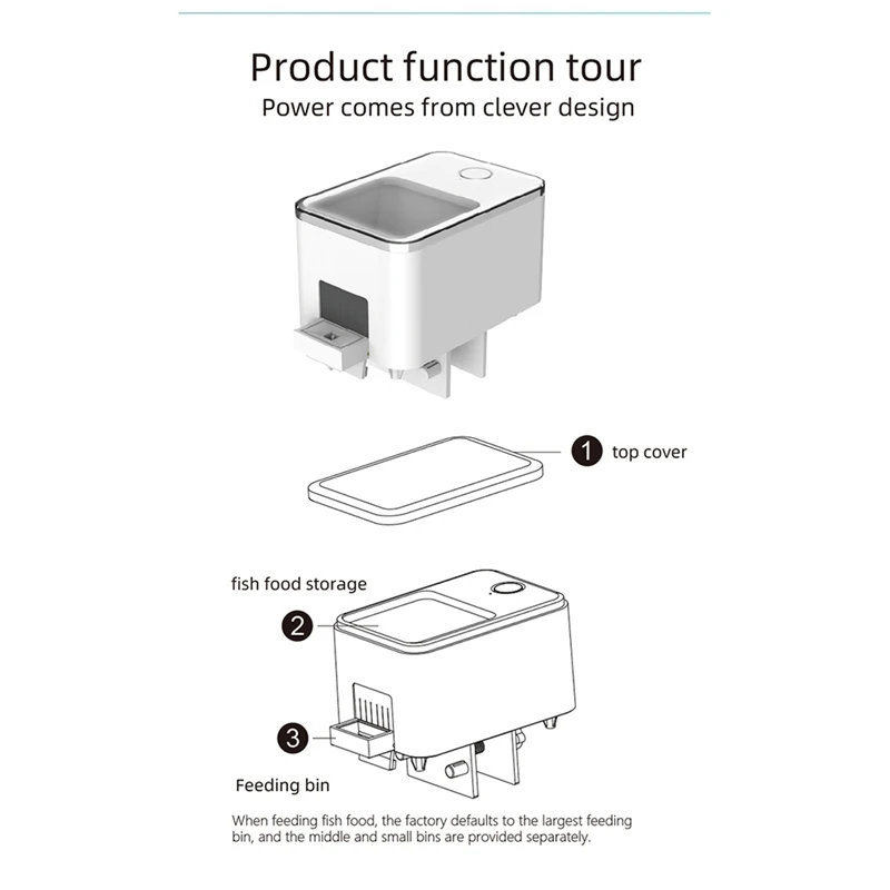 Smart Fish Feeder For Aquarium Tank 450Ml Large Capacity Wifi Automatic Feeders Timer Feeding Food Dispenser