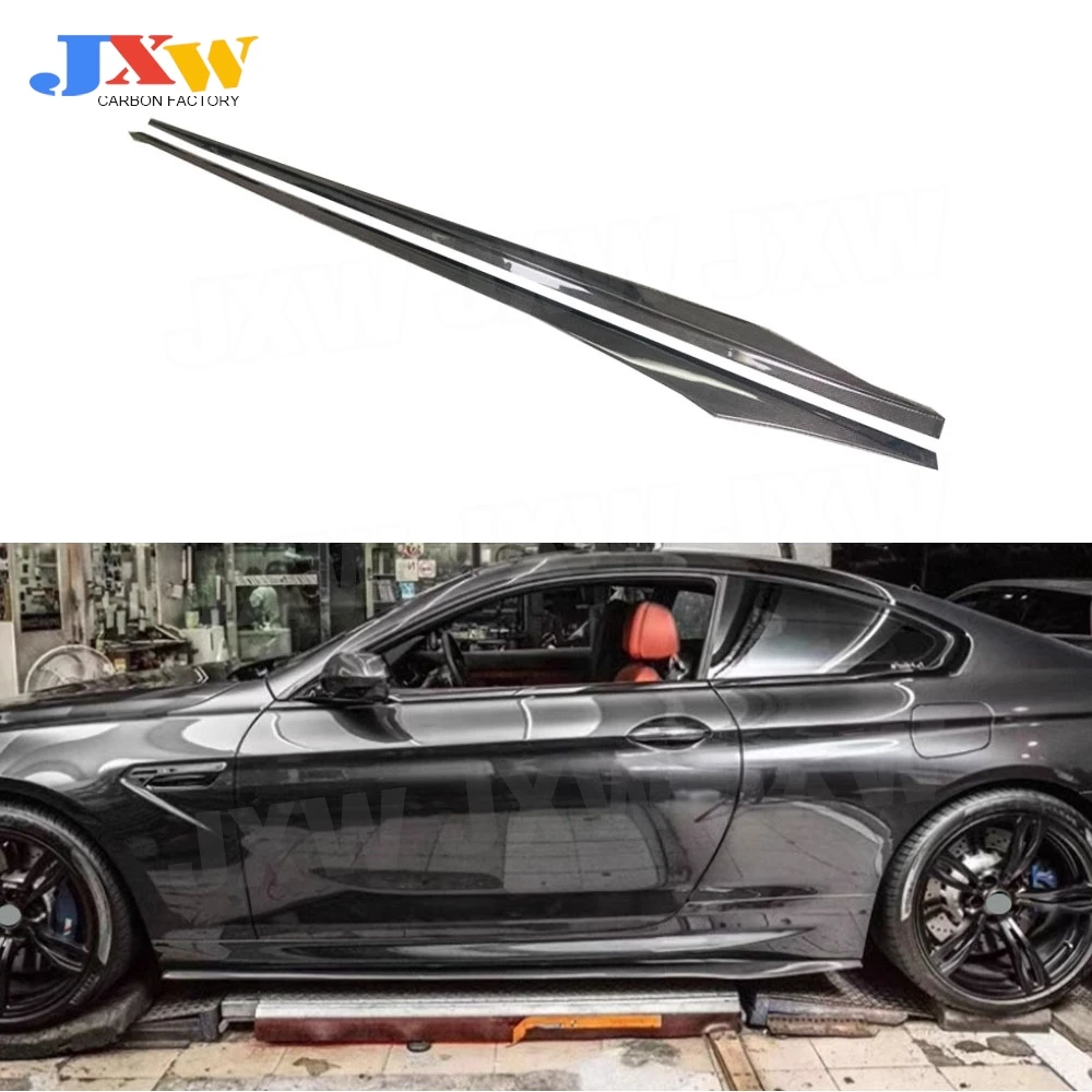 

Carbon Fiber FRP Car Side Skirts Body Kits for BMW 6 serise F06 F12 F13 M6 Coupe 2012-2016 Side Bumper Chin Extension