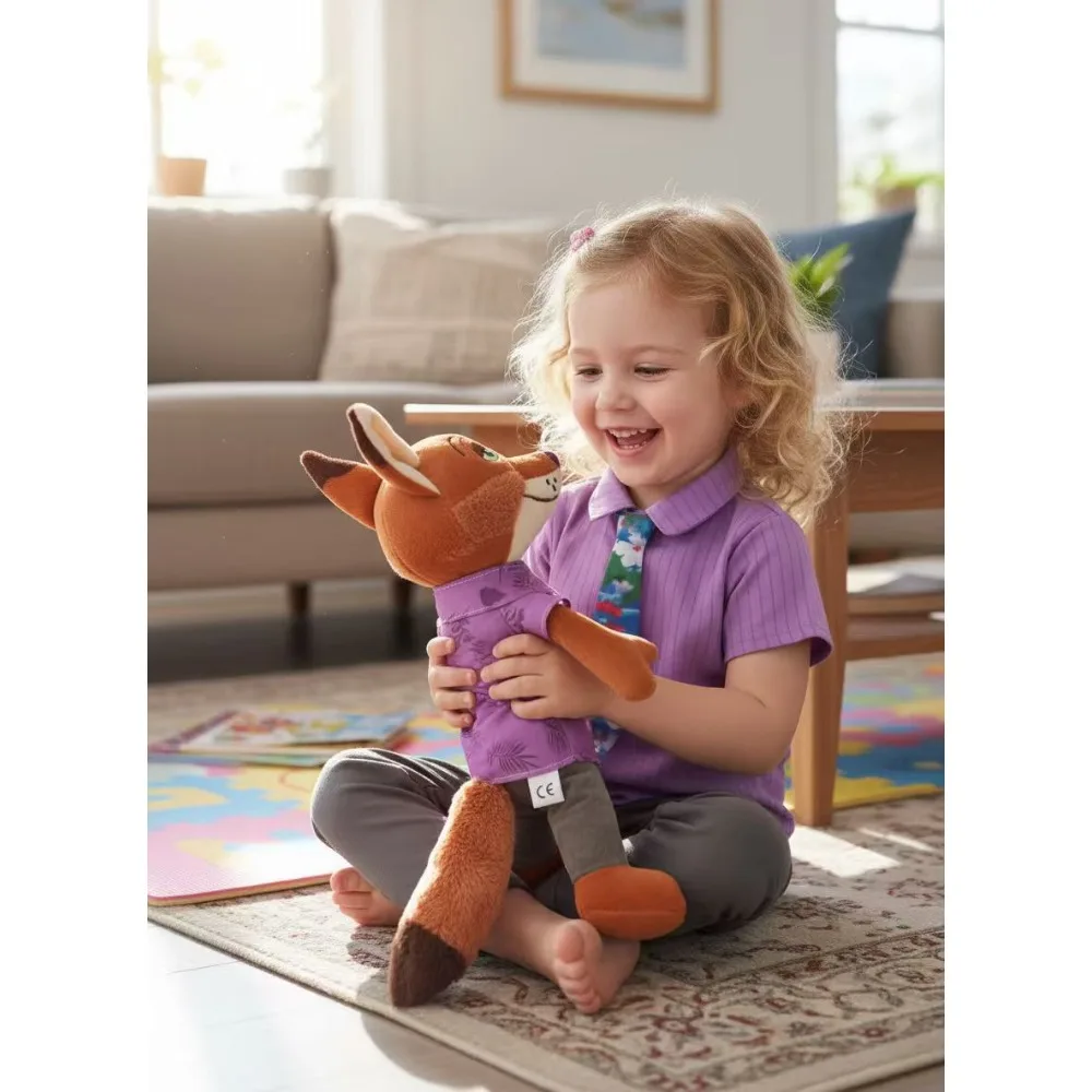 35 cm Disney Zootopia Charakter Nick Wilde Judy Hopps Cartoon süßes Spielzeug Puppe Modell Geburtstag Weihnachtsgeschenk für Kinder Freunde