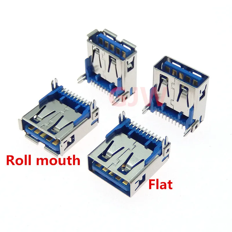 5Pcs Usb 3.0 Type A Standard Port Female Solder Jacks Connector Pcb Socket For Lenovo Acer Asus Motherboard USB Interface Port