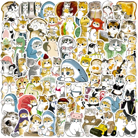10/30/50/100 шт. милые кошки, животные, граффити, наклейки, каваи, мультяшные наклейки, детские игрушки, ноутбук, сделай сам, скрапбук, чемодан, телефон, автомобильная наклейка