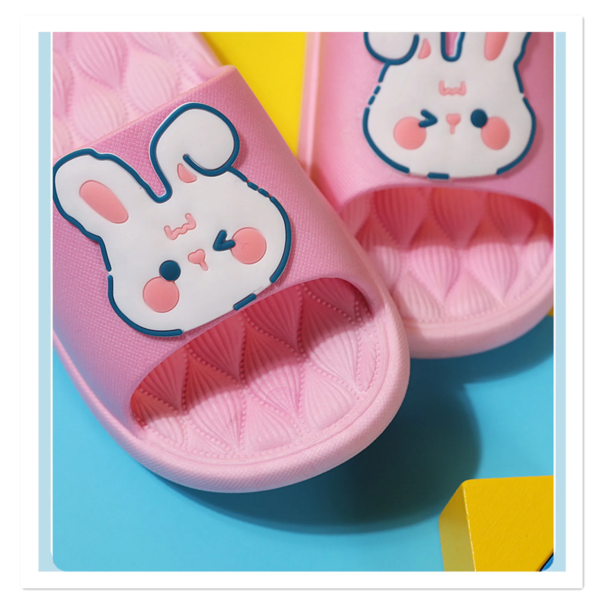 New type of children's slippers with a sense of stepping on excrement. Male external wear, family bathroom, one piece, cute casu