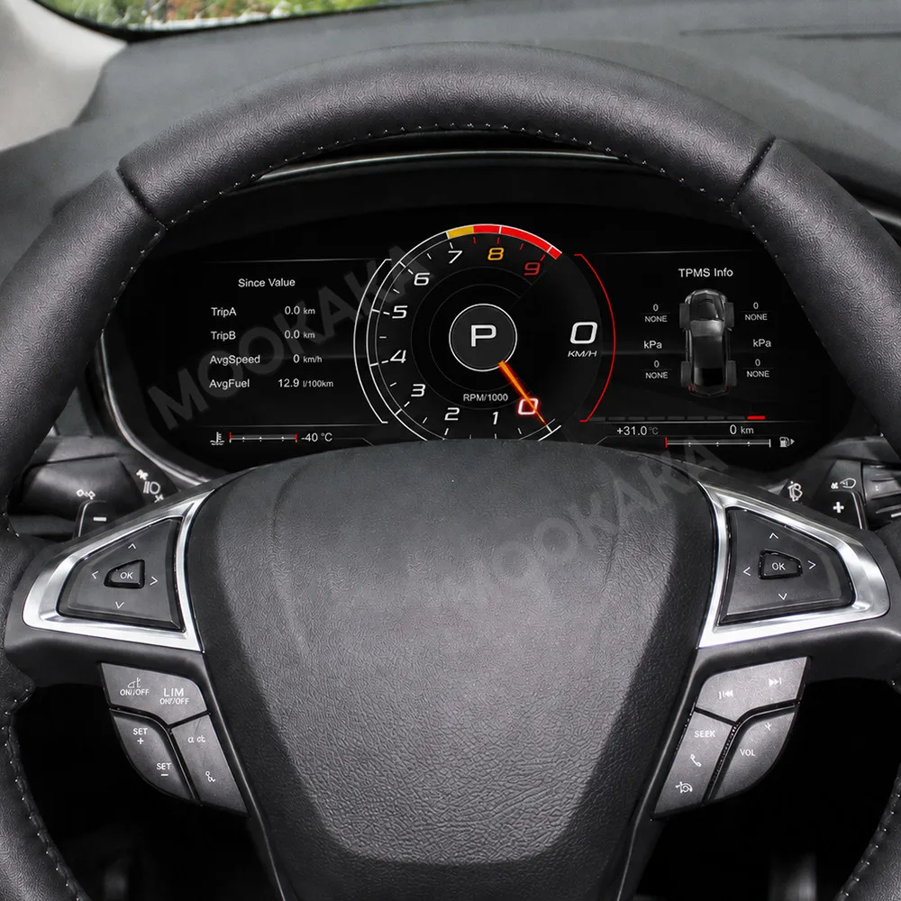 Car LCD Dashboard For Ford Mondeo 2013-2021 Digital Cluster Instrument Panel Cockpit Multifunctional Speedometer