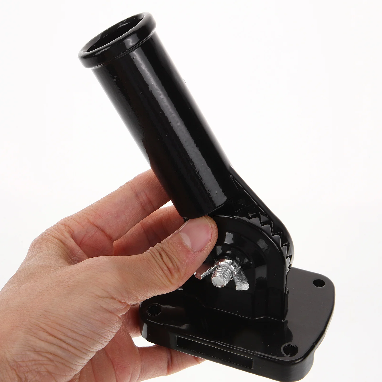 

Wall-Mounted Flagpole Rack Adjustable Aluminum Alloy Flag Pole Holder for Outdoor Wall Garden Yard Roof Truck Mounting Display