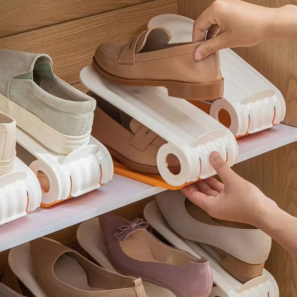Neues verstellbares Schuhregal, doppellagig, platzsparend, Schuh-Organizer, ordentliche Organisation, Schuhschrank