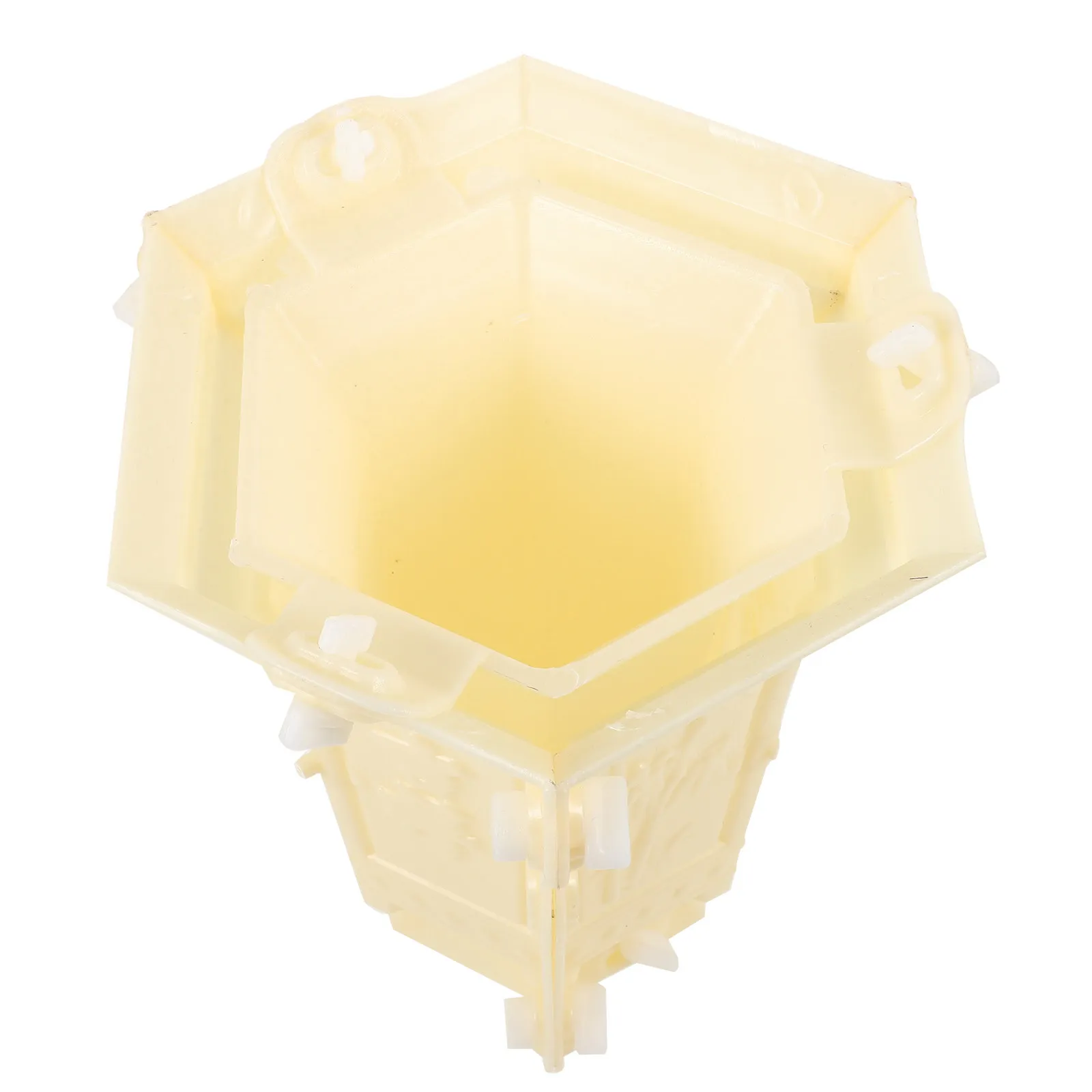 

Hexagonal Flower Pot Mold 22cm High Plastic Pots European Style Concrete Cement DIY Bonsai Casting Mold Planters Making Tools