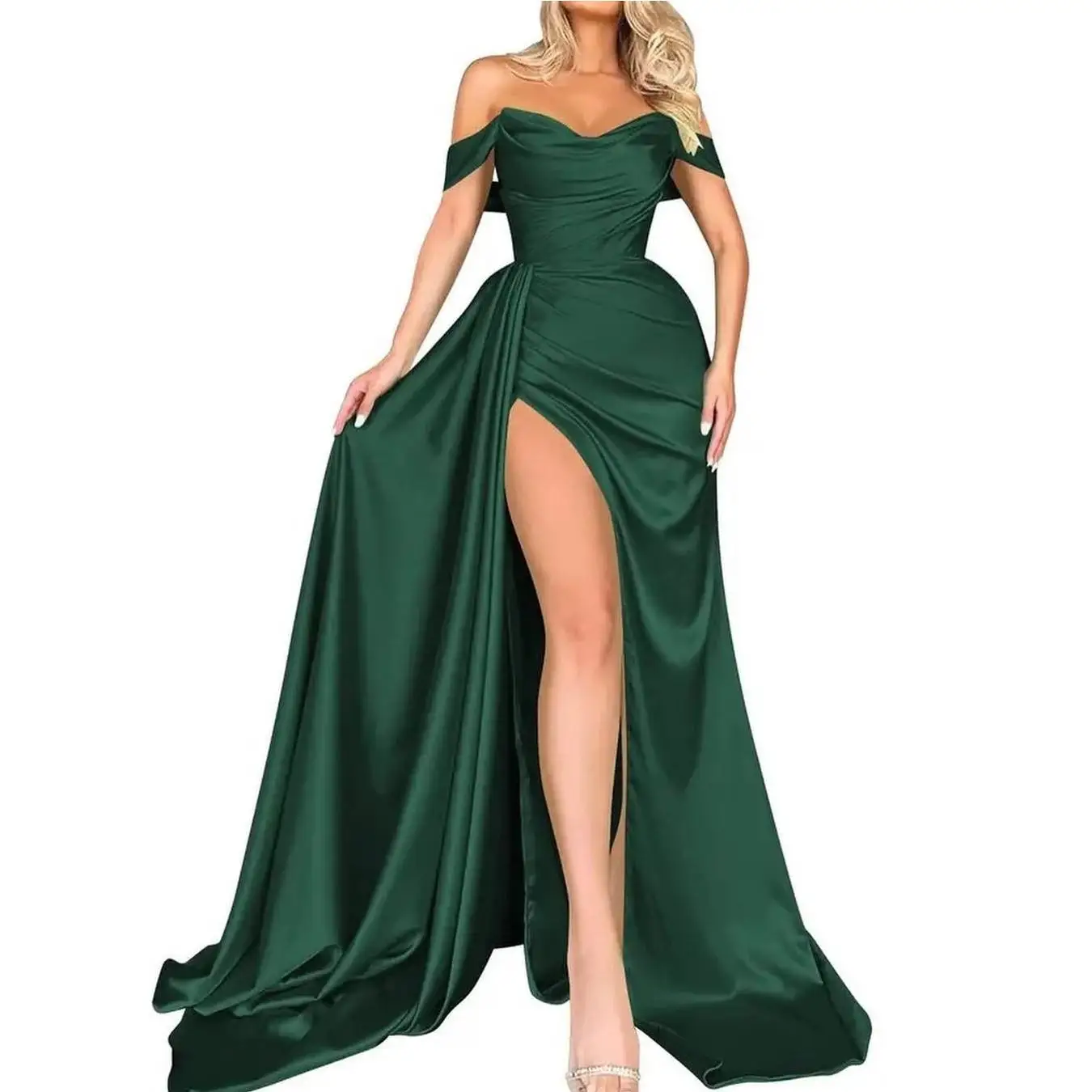 

Sexy One-oulder High-Slit Evening Gown Par Host Direct Ss 2025 Ele Slimming Ball Dr Wedding Guest Attire