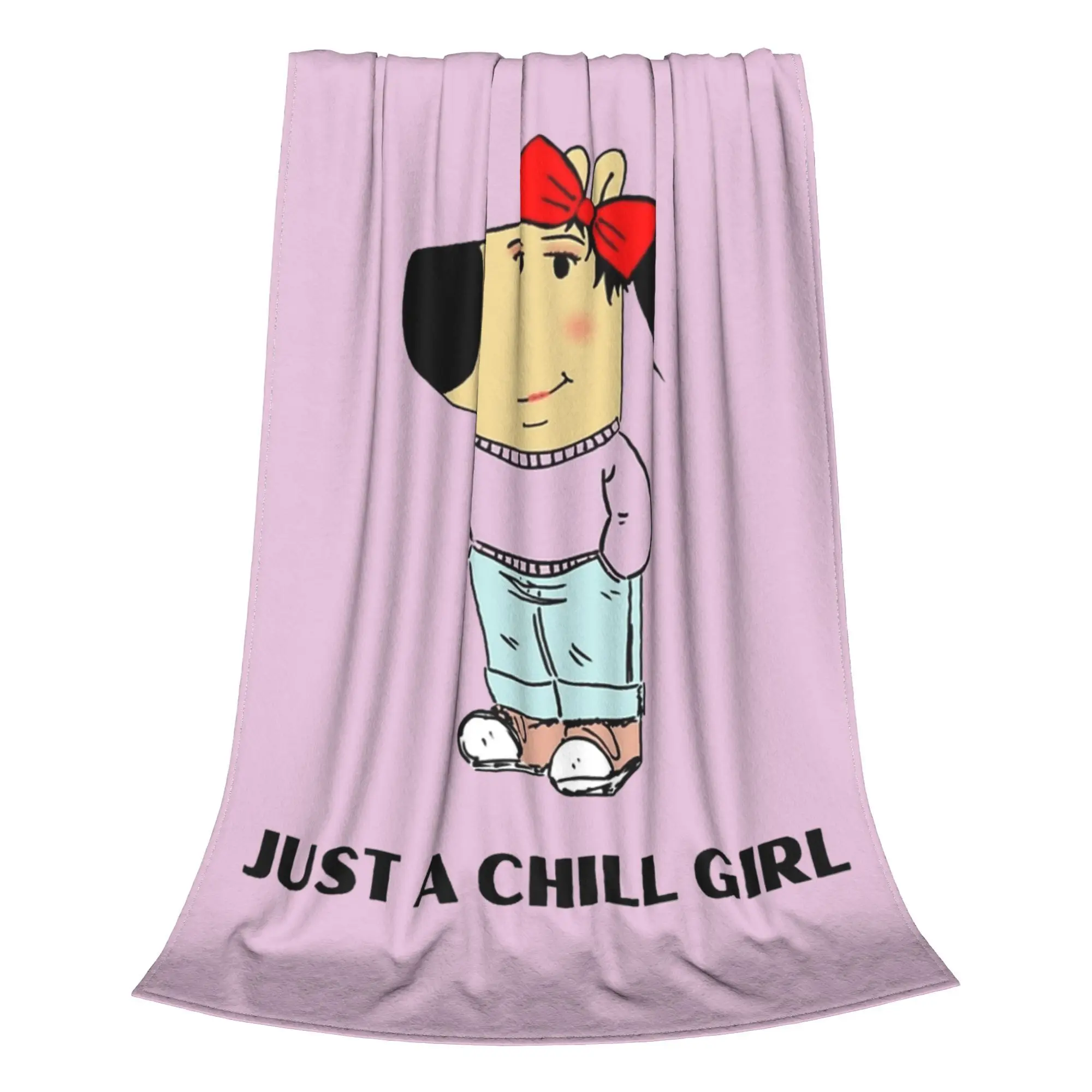 Relax Just a Chill Girl guy Blanket Accessories Sofa Decorative  Throws And Blankets Ultra-Soft Flannel for Office