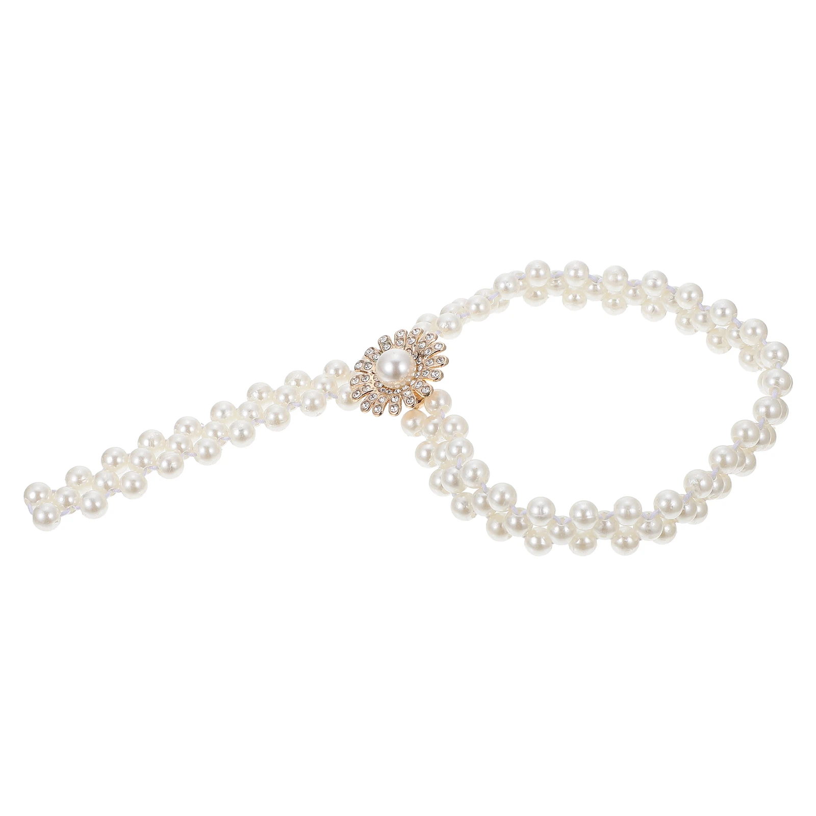 

2Pcs Pearl Design Curtain Tiebacks Elastic Straps Simple Practical Window Drapes Holders Curtain Elastic Belts