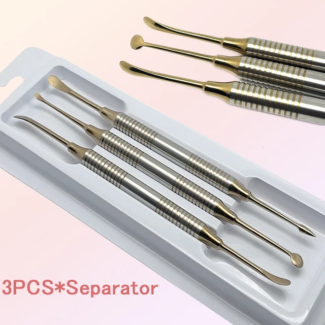 Zestaw implantów dentystycznych Separator podnośnika periostealnego Podwójny separator dentystyczny ze stali nierdzewnej do odbijania i chowania tytanu