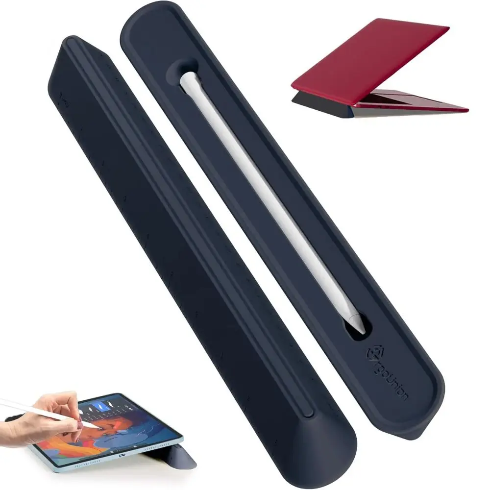 3 in 1 Silicone Laptop Stand with Pen Slot Ergonomic Keyboard Riser Oval Base Adjustable Laptop Cooling Stand for Typing/Reading