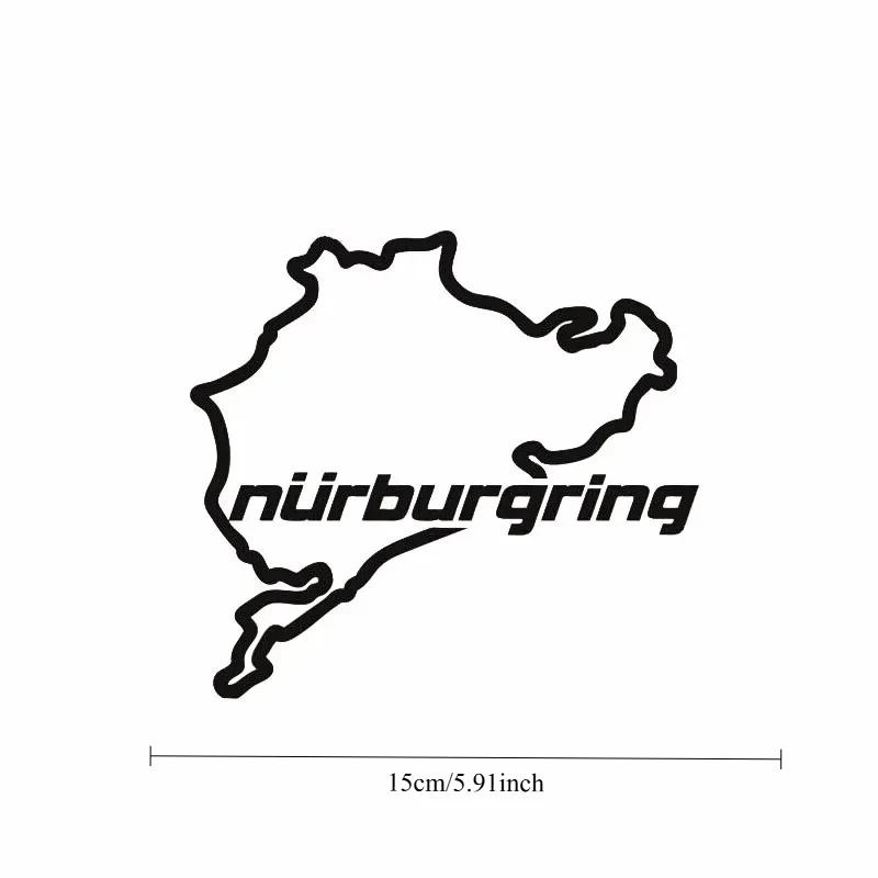1pc Nurburgring Race Track Vinyl Sticker Waterproof Decal For Car Motorcycle Exterior Decor