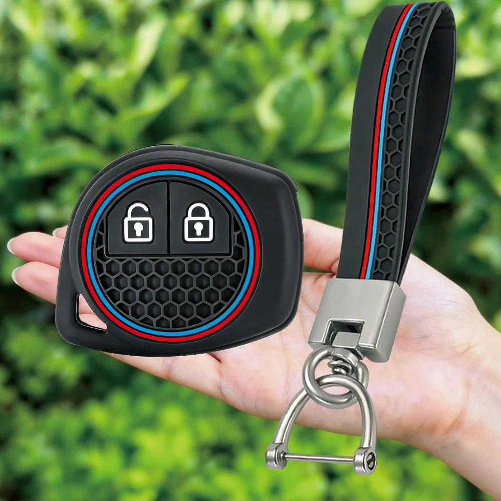 2 Button Silicone Car Remote Key Cover Case For Suzuki Swift Ignis Vitara Liana Ciaz Baleno Car Key Fob Case Cover Shell Decor