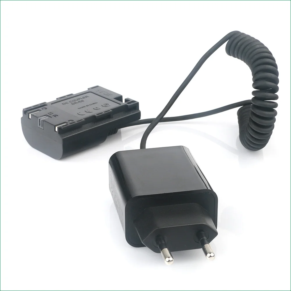 DR-E6 DC Coupler LP-E6 Dummy แบตเตอรี่ USB-C Type-C สําหรับกล้อง CANON LP-E6N LP-E6NH LP-E6N LP-E6NH EOS 5Ds 5Dsr 6D 60D 7D