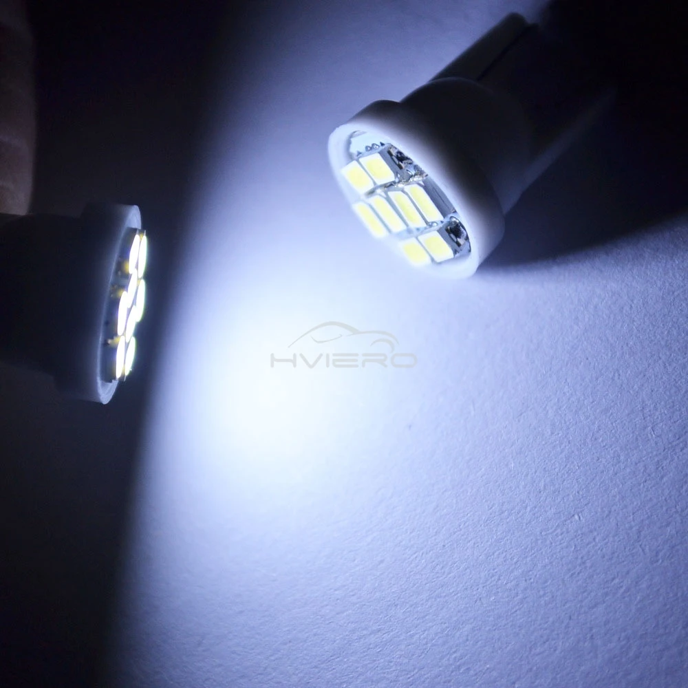 1-20PCS White 1206 8SMD Waterproof T10 Model Reading Signal Instrument Light Car Running Lighting General Wedge Patch Gap Lamp