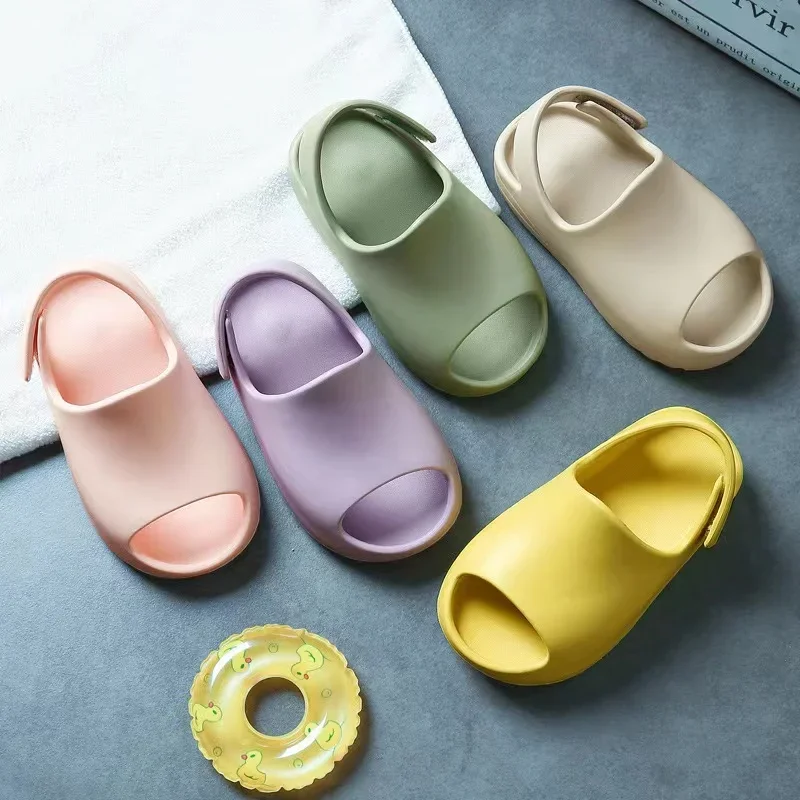 2024 New Baby Toddler Kids Slip-On Eva Sandals Boys Girls Foam Slippers Beach Children Summer Slides Lightweight Water Slippers