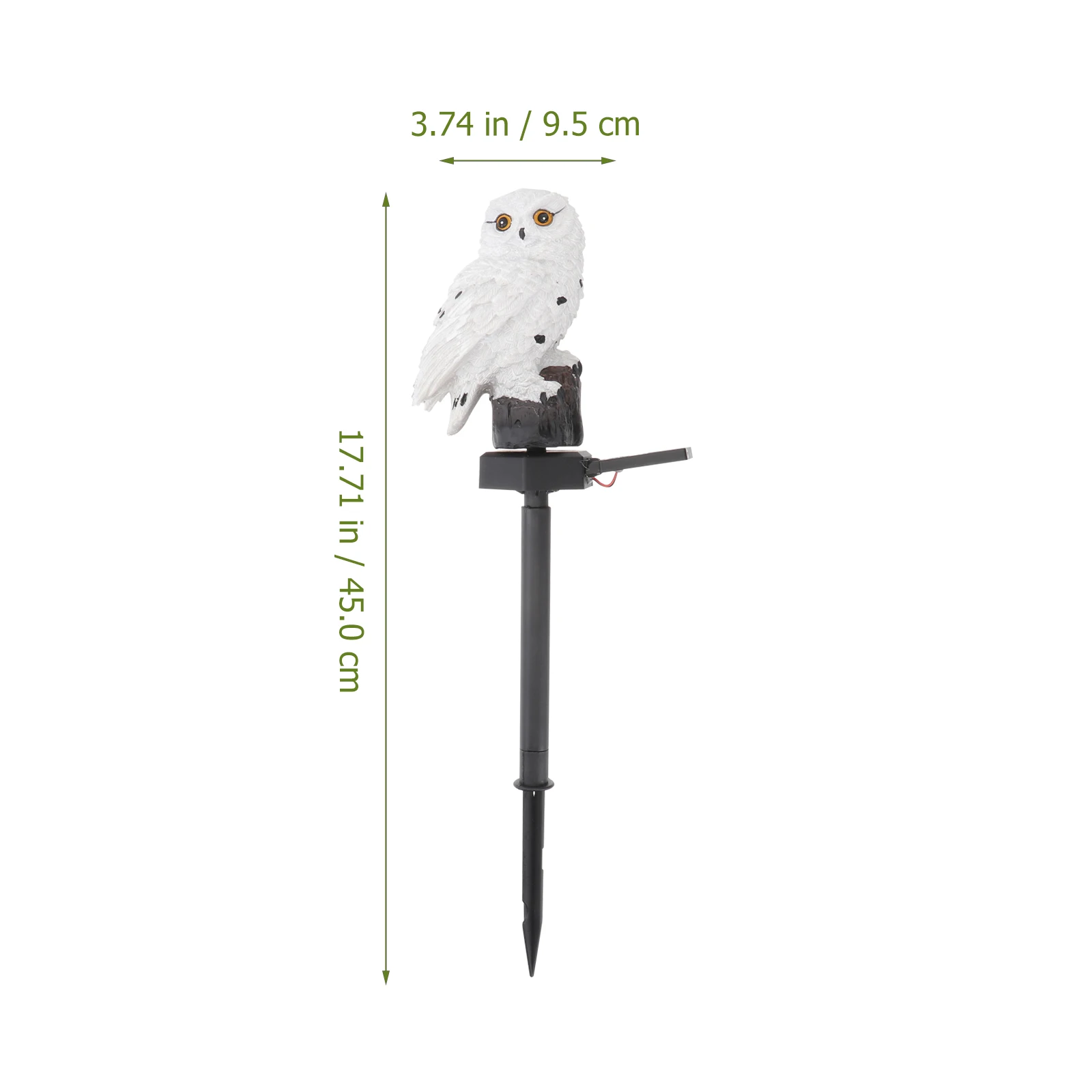 

2 Pcs Powered LED Owl Shaped Lawn Lamp for Garden Solar Powered Lawn Lamp Patio Waterproof Resin Night Outdoor Lighting