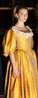 Cosplaydiy-vestido amarillo para Cosplay de miniaturista, traje de muñeca de los años 1680, Vintage, Medieval, histórico, de cintura alta