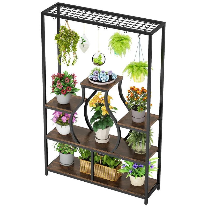 Home Garden Bonsai Display Decorative Hanging Wall Flower Pots Rack for Planters & Indoor Decor