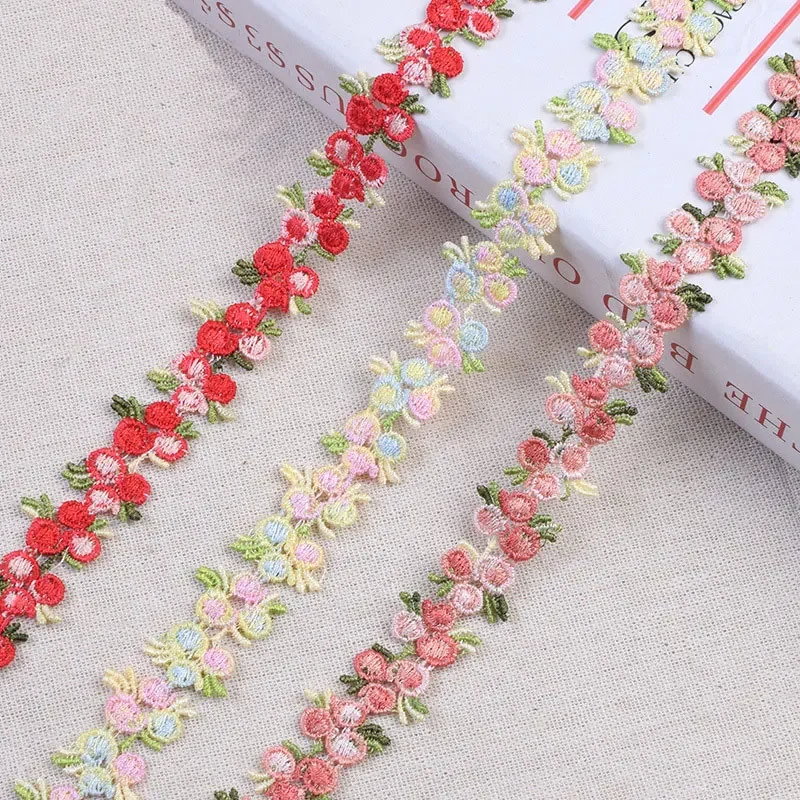 

Полиэфирная кружевная ткань с цветком, вышитая аппликация, лента, розовая, желтая, цветочная, венеция, цветочная, ширина 1,8 см.