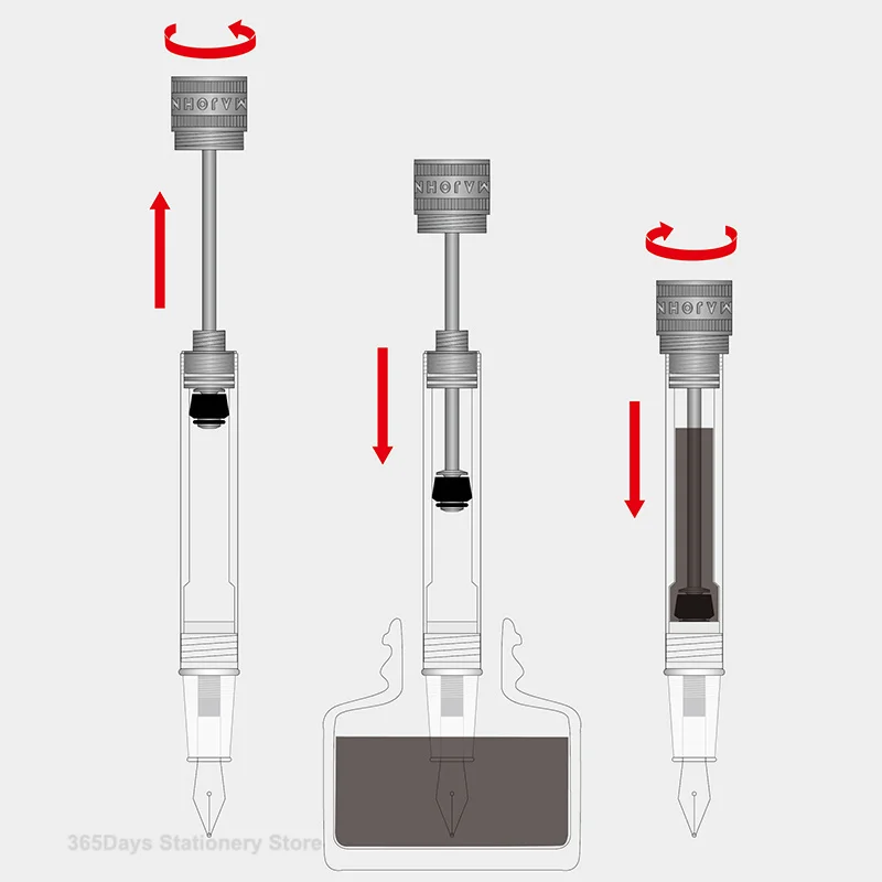 MAChain-Stylo Plume HN V1 en Résine Transparente, Démonstration, Remplissage Sous Vide, Encre, Pointe Plaquée Or, 03, Cadeau d'Écriture, Nouveau, 26