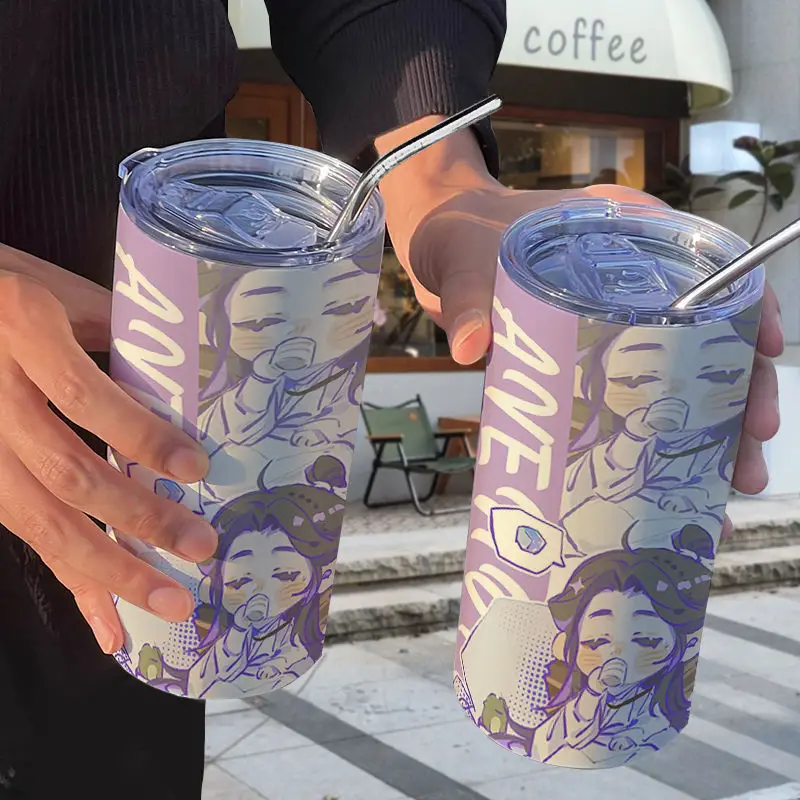 420ml Heaven Official\'s Blessing Cartoon Animation Thermos Cup Tian Guan Ci Fu Xie Lian Hua Cheng Coffee Cups Portable Water Cup