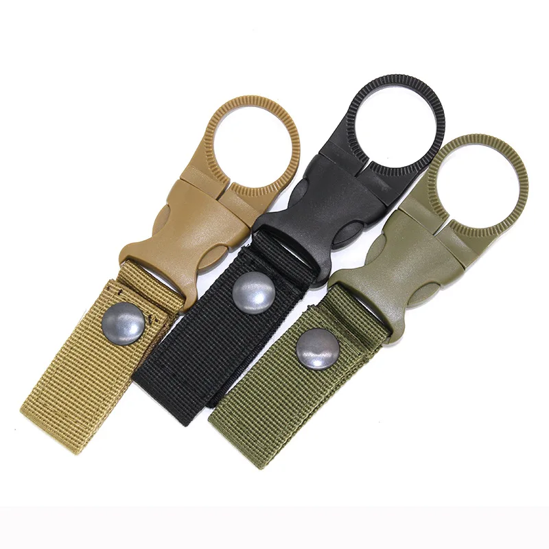 Molle Webbing Backpack Buckle Carabiners Attach Quickdraw Water Bottle Hanger Holder Outdoor Camping Hiking Climbing Accessories