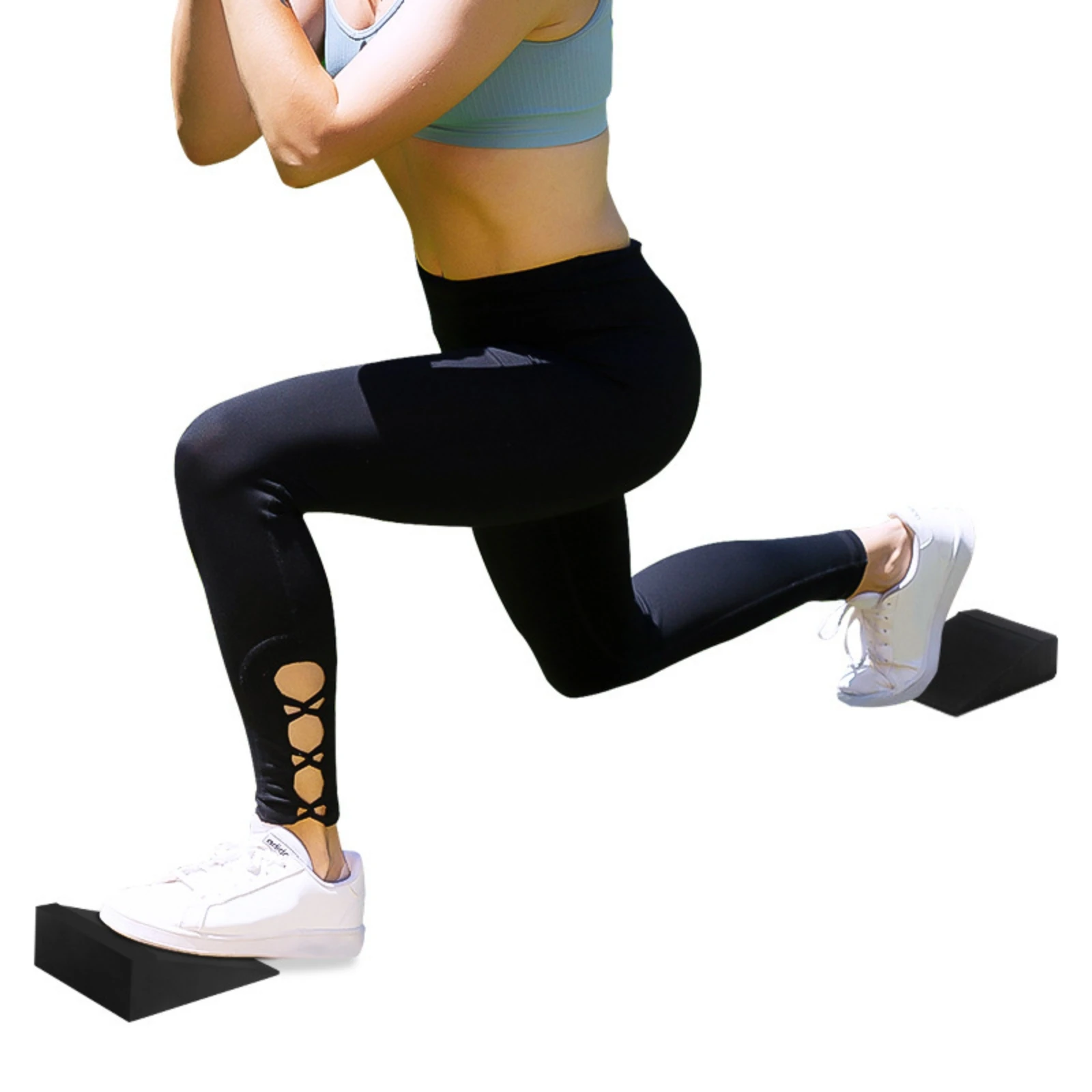 Trapezoid Squat Board Flat Top EVA Squat Incline Block Calf Stretch Incline Block Lightweight Foam Incline Board Easy to Clean