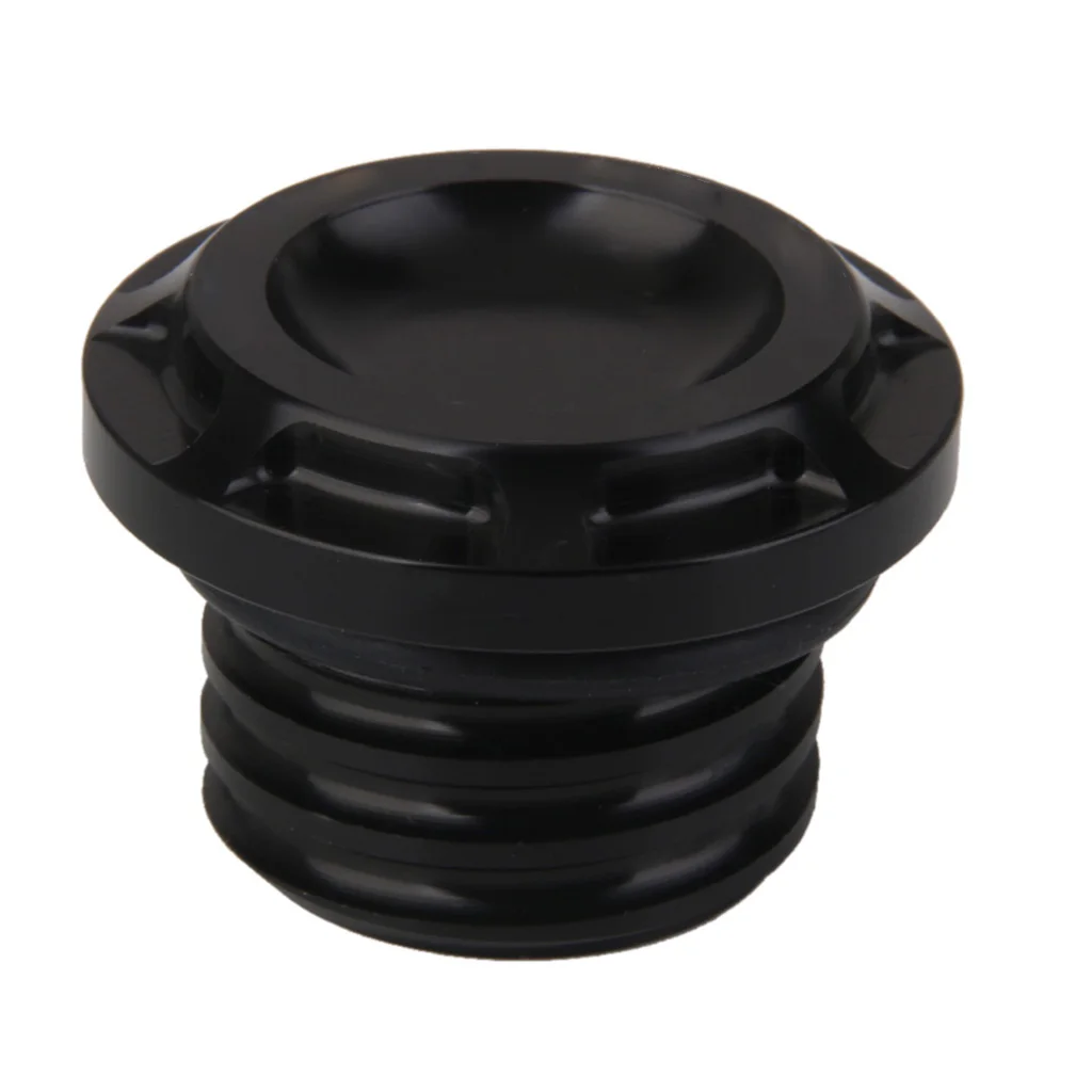 Lightweight Gas Tank Oil Filler Cap Metal Motorcycle Fuel Cover Bright Black for Harley Tank