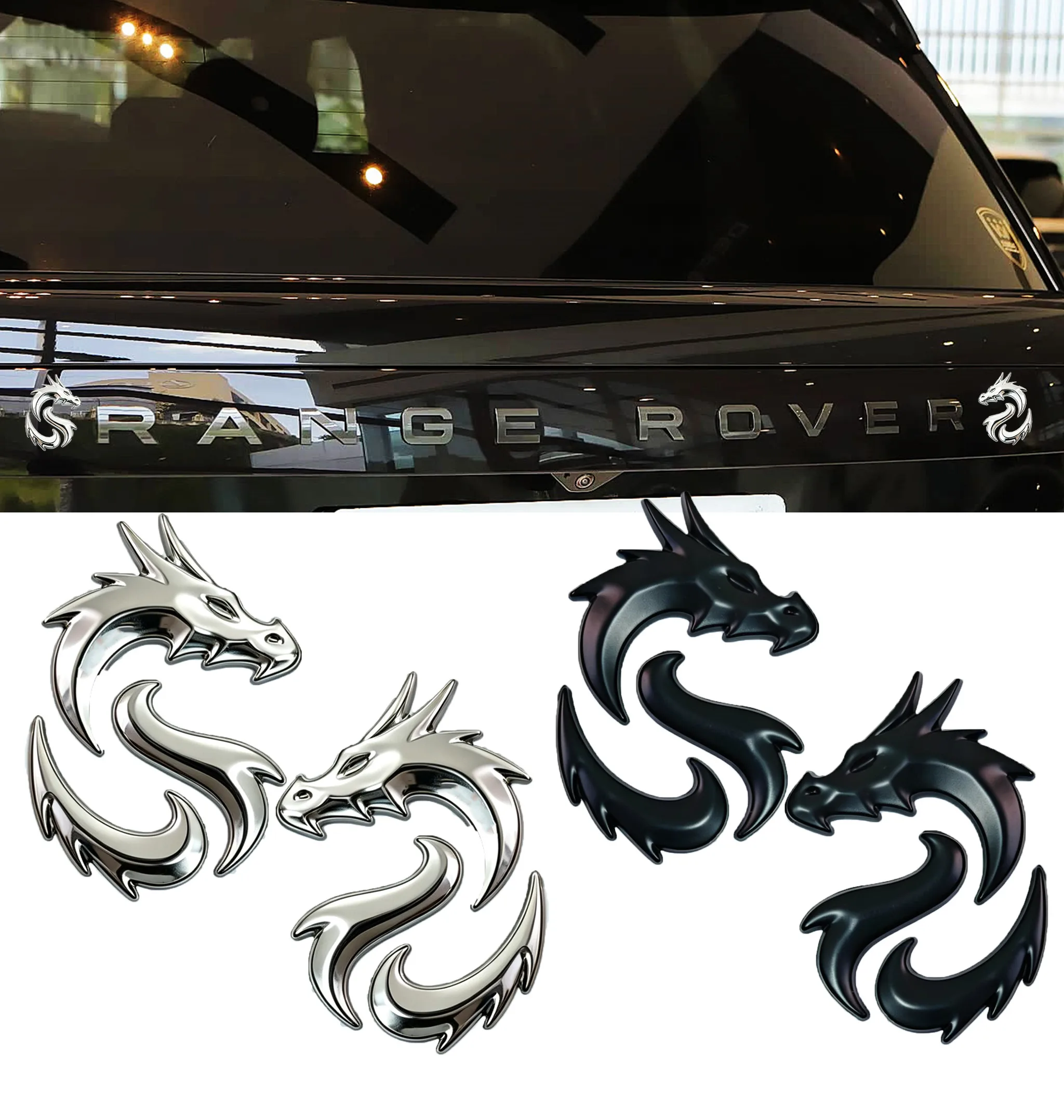3D Metal Car Emblem Leaf Side Wing Luggage Compartment Badge Sticker - Automotive Decorative Modification Body Badge Accessories