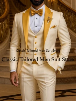 Quality Men's Suit  Fit Tuxedo 3 Pieces Suit Dress Wedding Work & Party