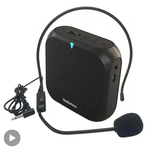Alto-falante amplificador de voz headworn microfone microfone alto-falante gravador de áudio fone de ouvido mini com fio mike mikrofon som bateria kit