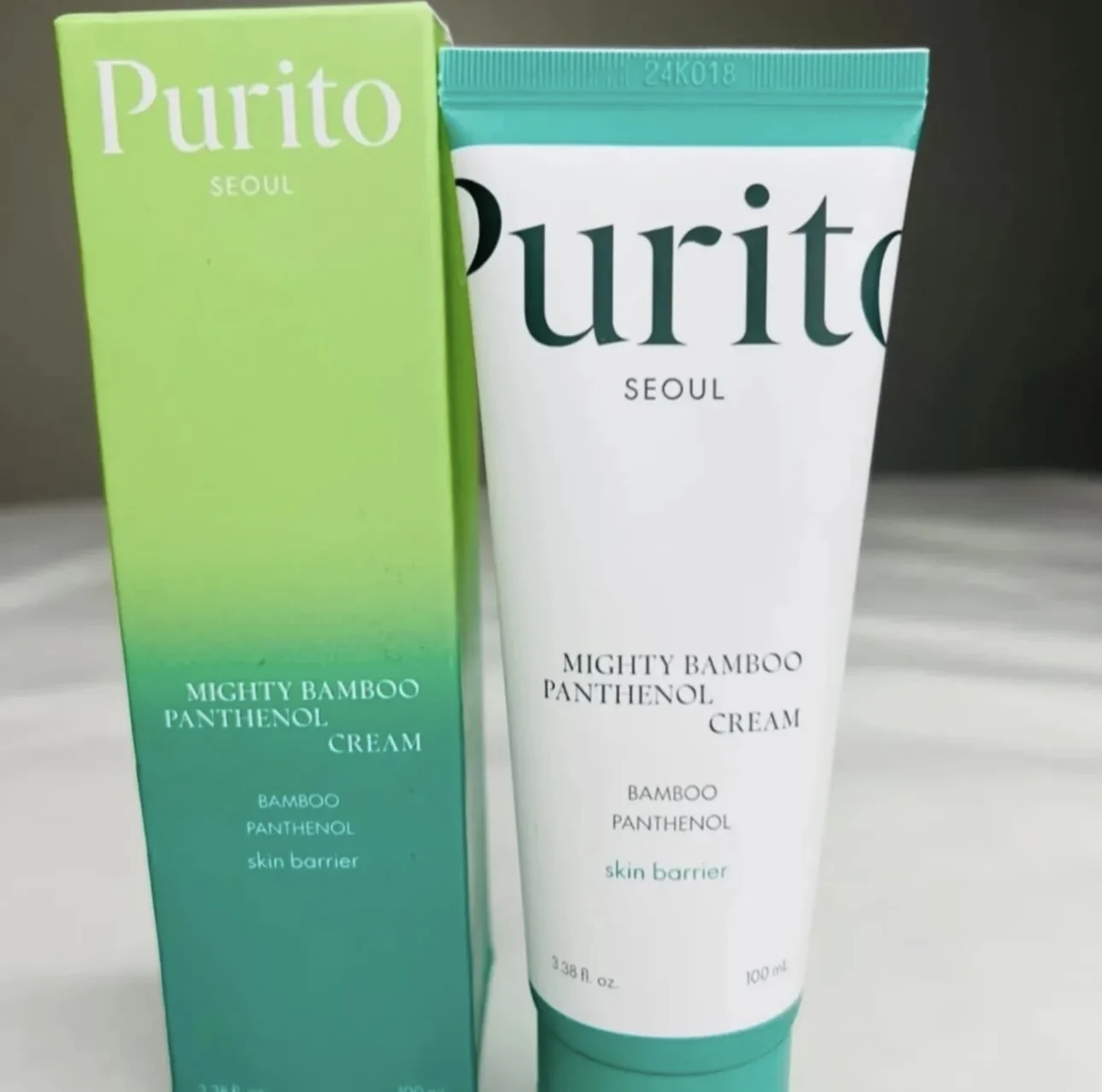 كريم Purito Seoul Mighty Bamboo Panthenol كريم BAMBOO PANTHENOL لإصلاح حاجز الجلد 100 مللي كريم العناية بالبشرة الكوري الأصلي الفعال #6