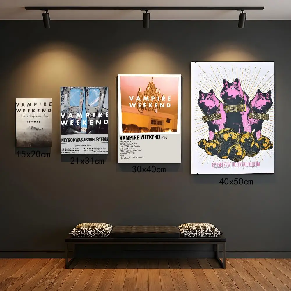 band V-Vampire Weekend-D Poster Peel and Stick Wall Art for Cafe Office Bar and Home Decoration