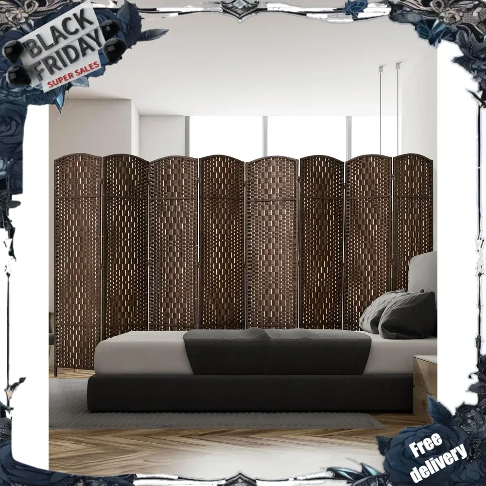 Room Divider 6ft. Tall Extra Wide Privacy Screen, Folding Privacy Screens with Diamond Double-Weave Room dividers