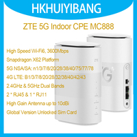 Unlocked ZTE 5G Indoor CPE MC888 Wi-Fi 6 AX3600 Wireless Modem SDX62 5G NSA SA 4G LTE CAT19 WiFi Router With Sim Card Slot