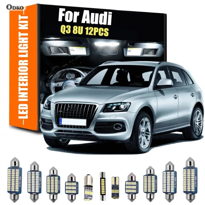

For Audi Q3 8U 12PCS LED Interior Light Kit Automobiles, Parts & Accessories Car Lights Signal Lamp Car Accessories
