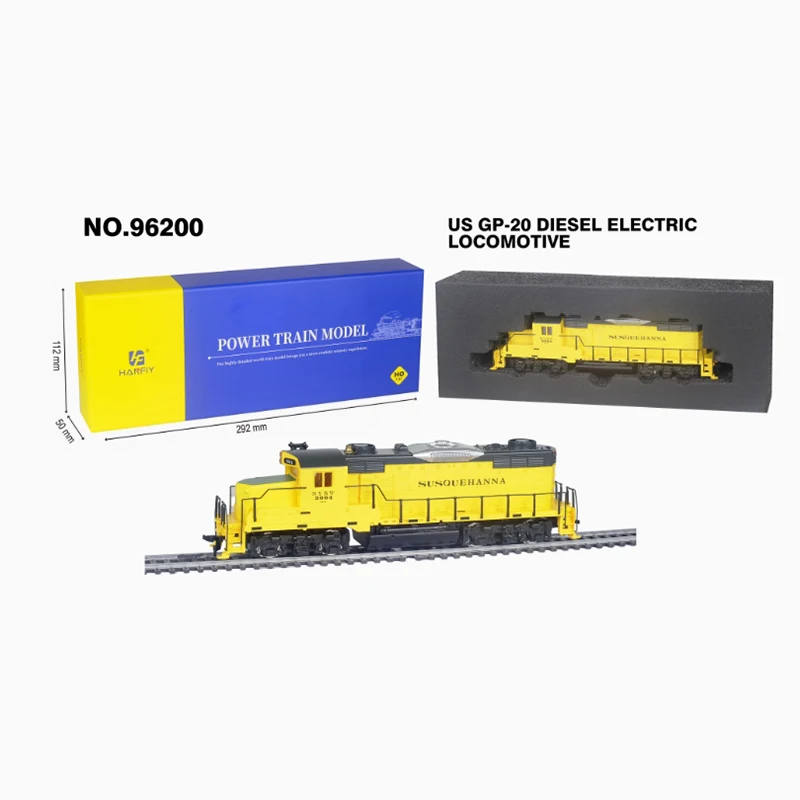 HO Scale HF 1:87 US GP-20 DIESEL ELECTRIC LOCOMOTIVE Train Model With Power Adult Collection Static Display Toys