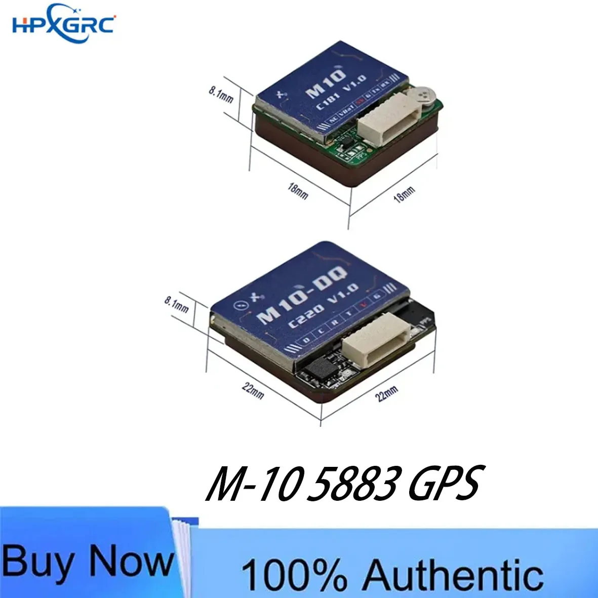 HPXGRC M-10 5883 GPS Module Built-in Compass Ceramic Antenna LED Indicator Positioning Accessory for RC FPV Drone Aircraft