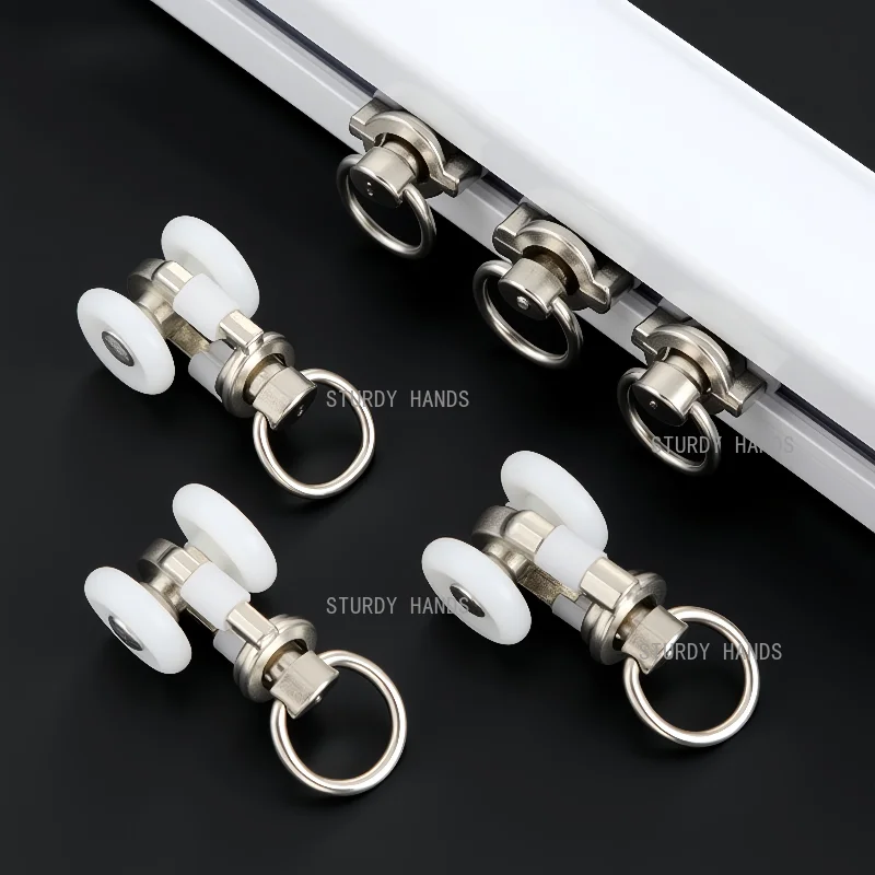 

30pcs curtain tracks metal pulleys hooks buckles silent guide rails universal rollers window decoration hardware accessories