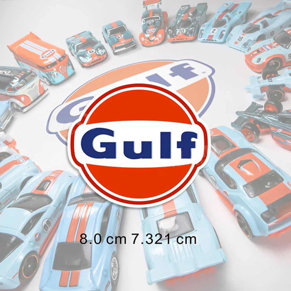 Motorcycle stickers Gulf Oil retro motorcycle helmet fuel tank mud plate shell reflective waterproof sticker