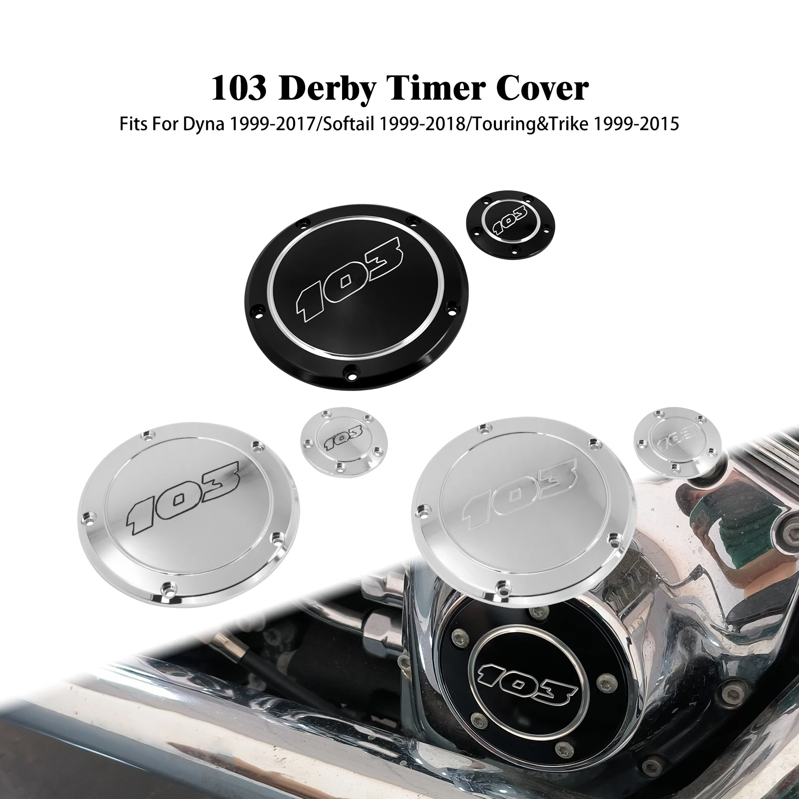 

Motorcycle Engine Derby Timing Timer Cover 5 Holes 103 Clutch Side Covers For Harley Touring FLHX FLHR FLHT FLTRX Softail Dyna