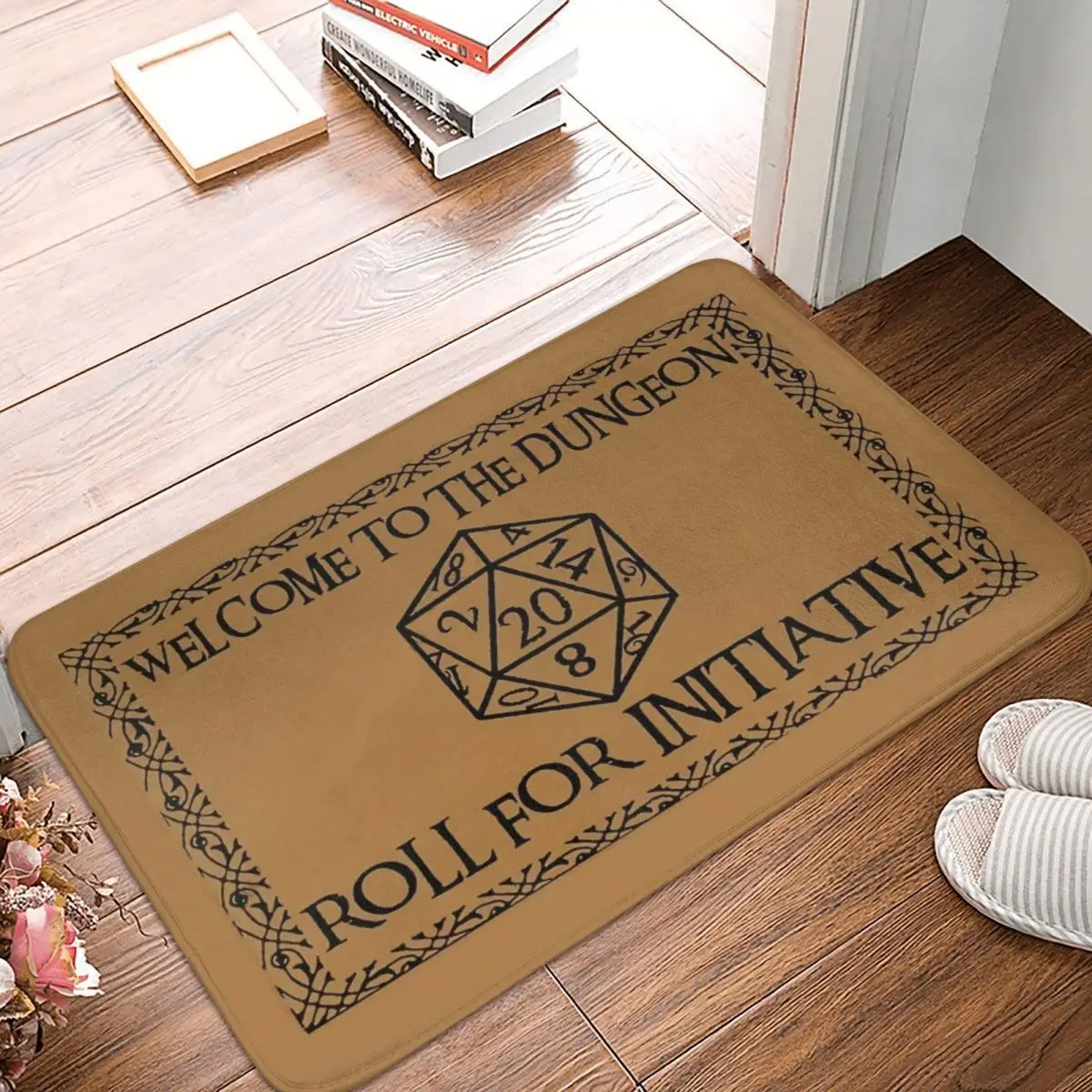 The Dungeons R-Roll For Initiatives Bath Mat Bathroom Rug Kitchen Shower Room Anti-Slip Absorbent Foot Mat Anti Slip Toilet Mat